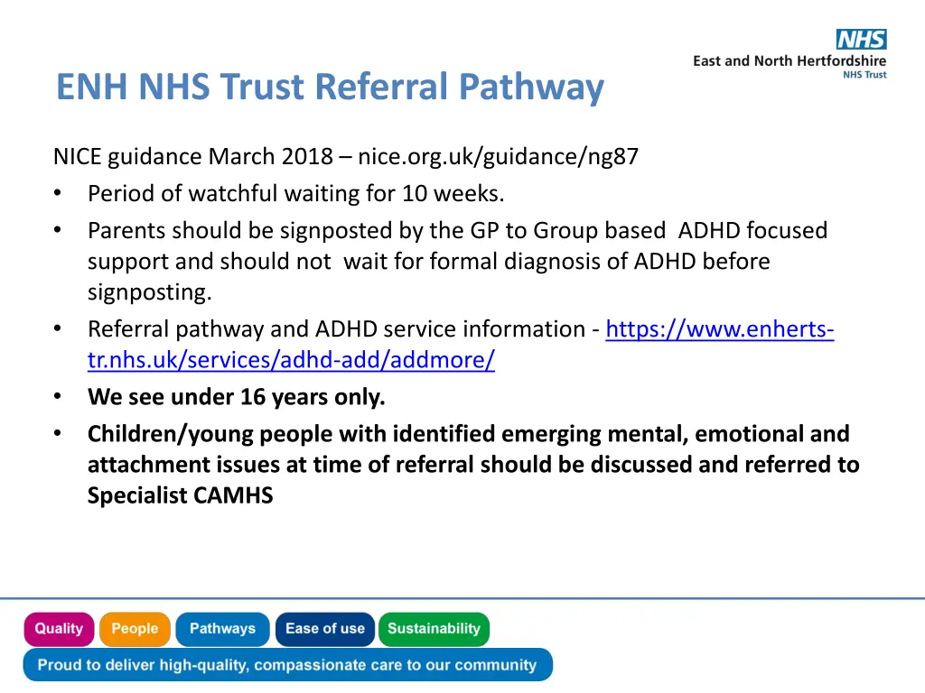 enh nhs trust referral pathway