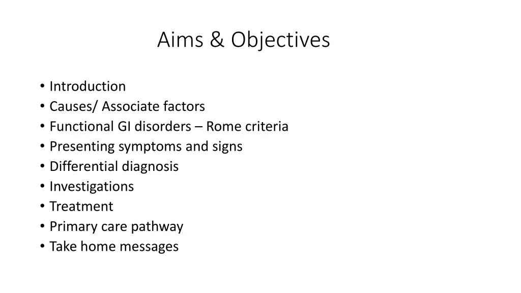 aims objectives