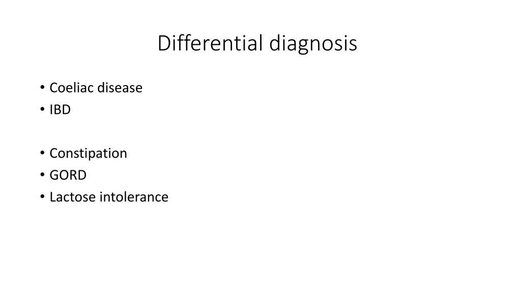 differential diagnosis