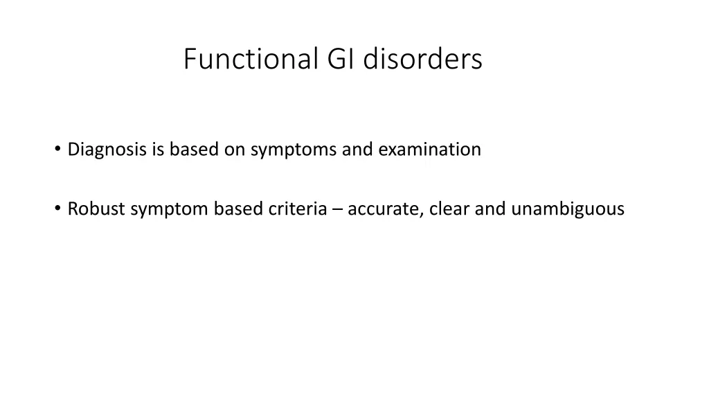 functional gi disorders