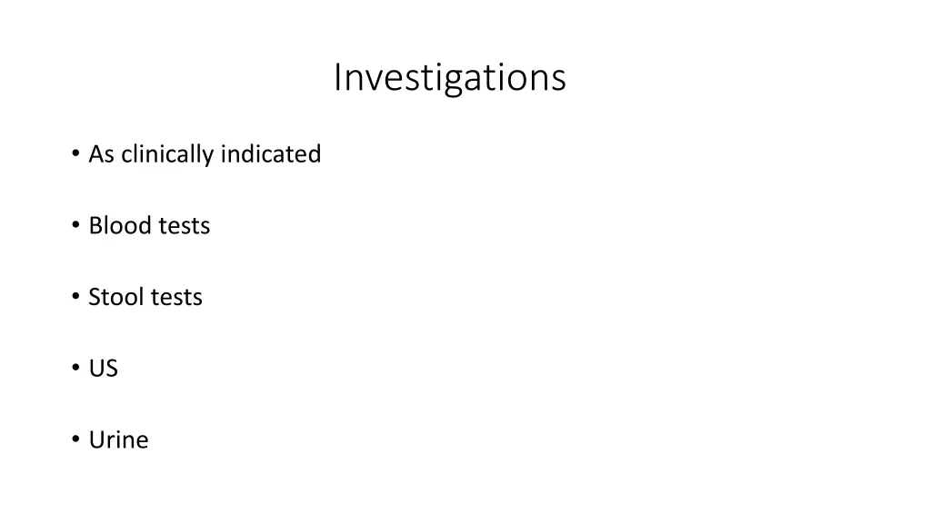 investigations