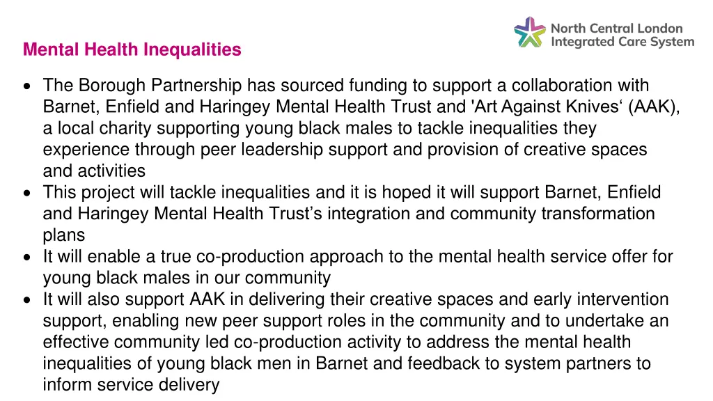 mental health inequalities