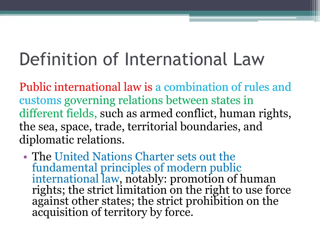 definition of international law 1