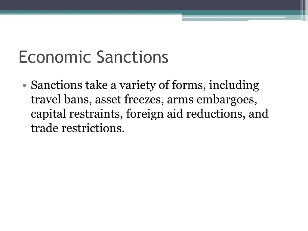 economic sanctions 1