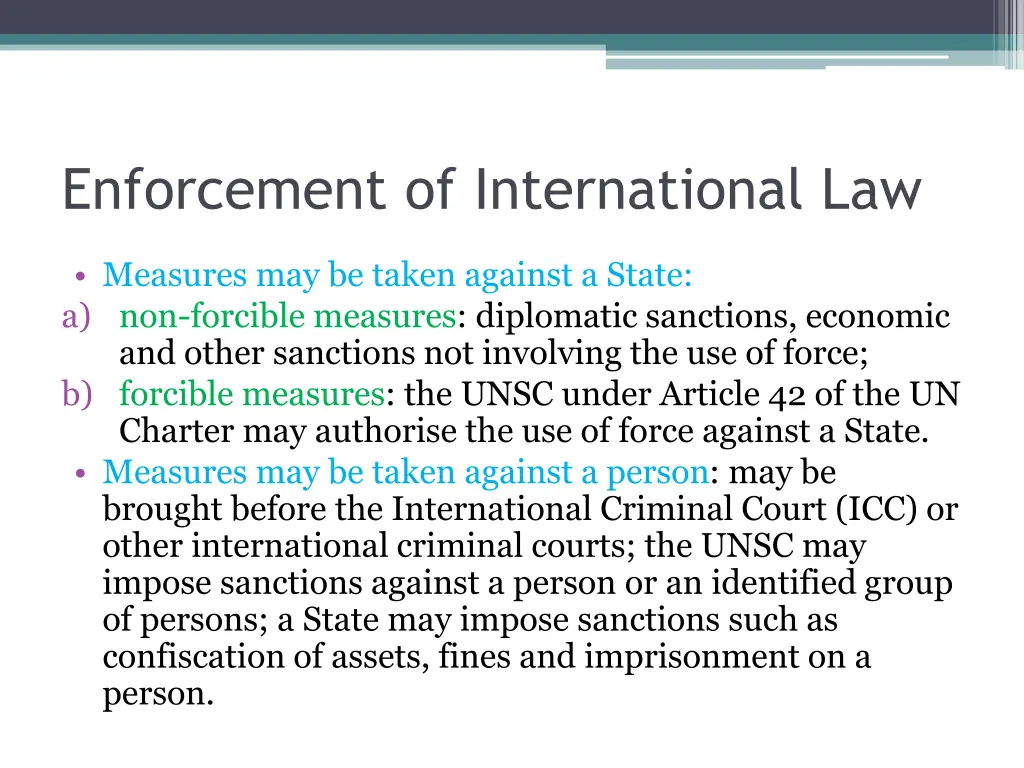 enforcement of international law 2