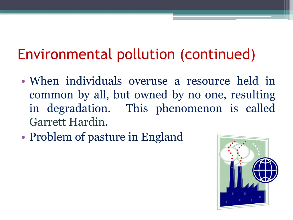 environmental pollution continued