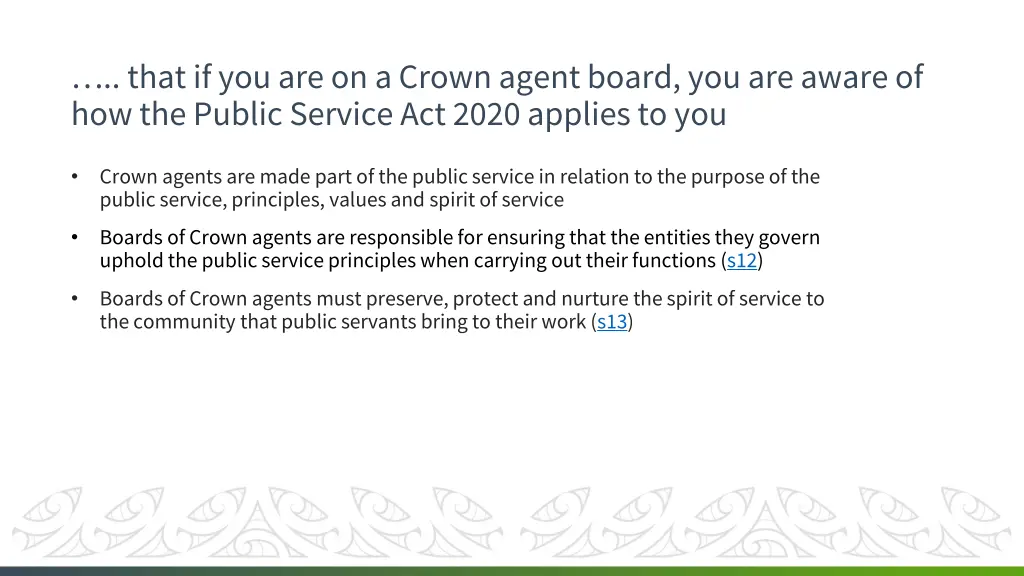 that if you are on a crown agent board