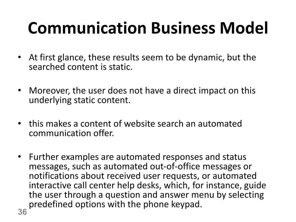 communication business model 2