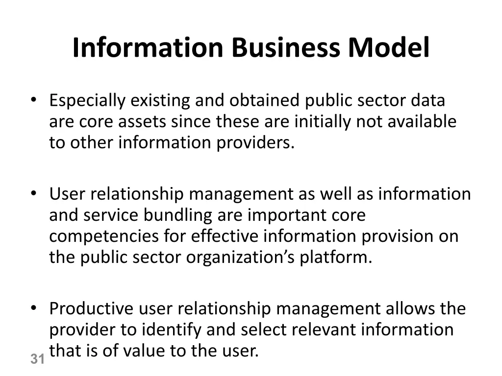 information business model 1