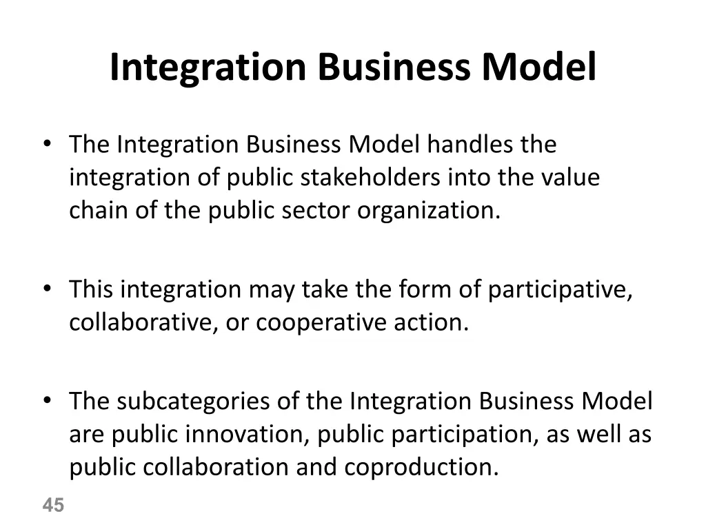 integration business model