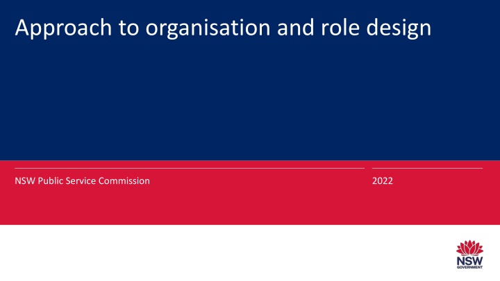 approach to organisation and role design