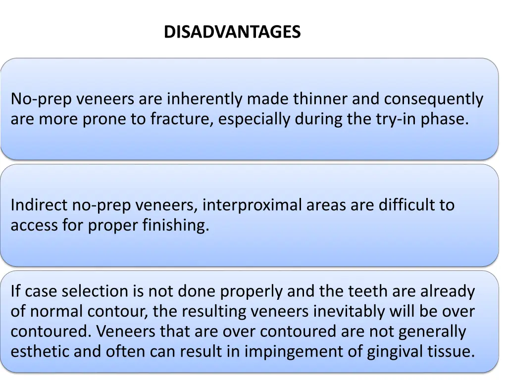 disadvantages