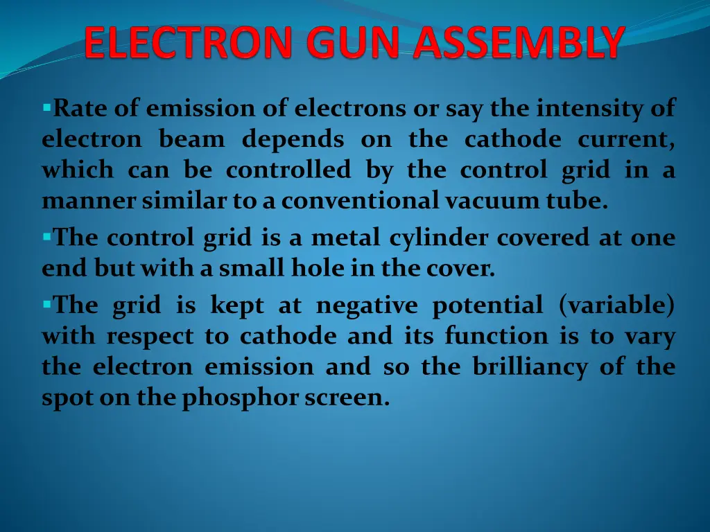 rate of emission of electrons