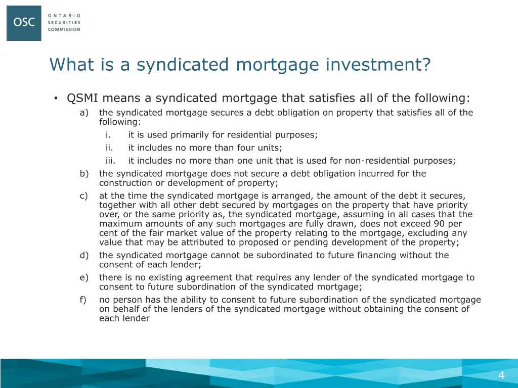 what is a syndicated mortgage investment 1