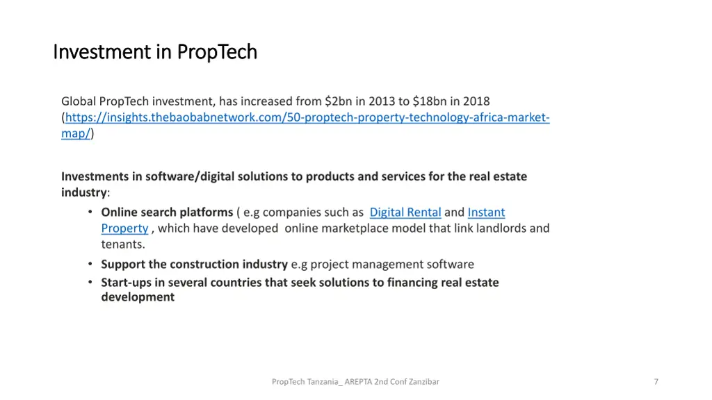 investment in investment in proptech