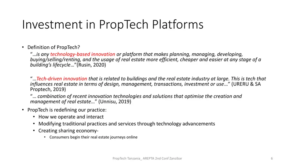 investment in proptech platforms