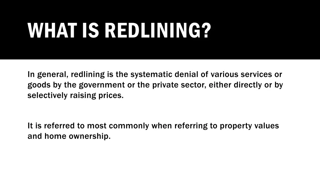 what is redlining