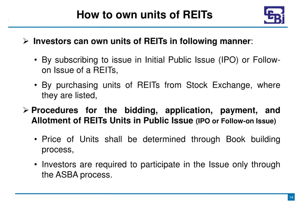 how to own units of reits