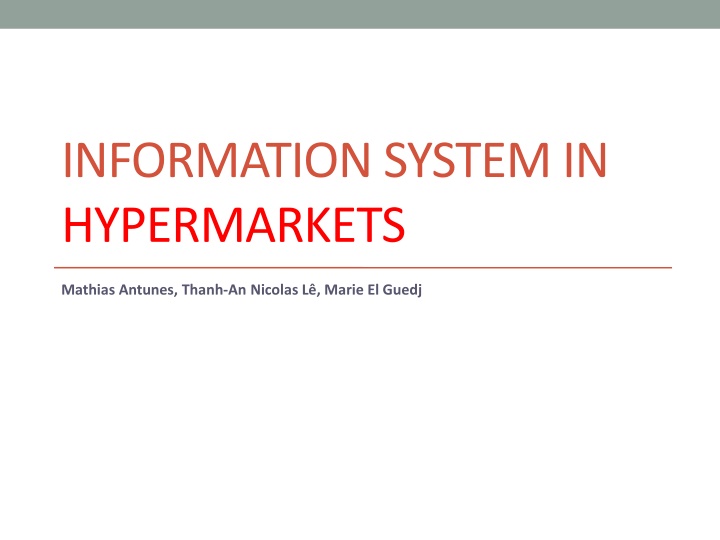 information system in hypermarkets