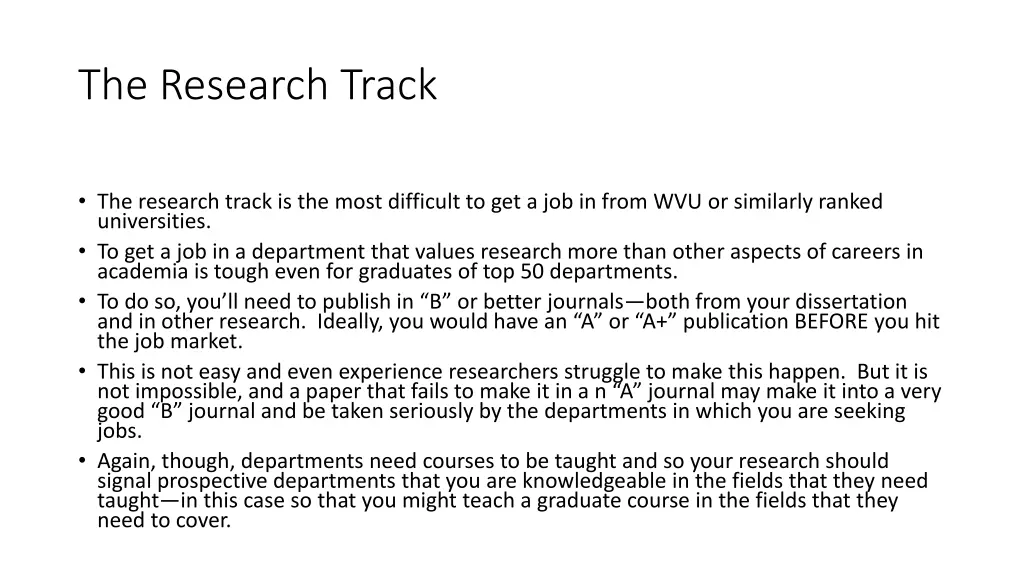 the research track