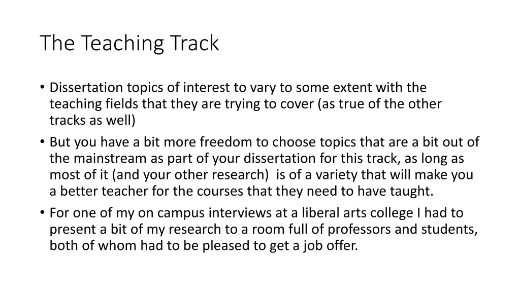 the teaching track 1