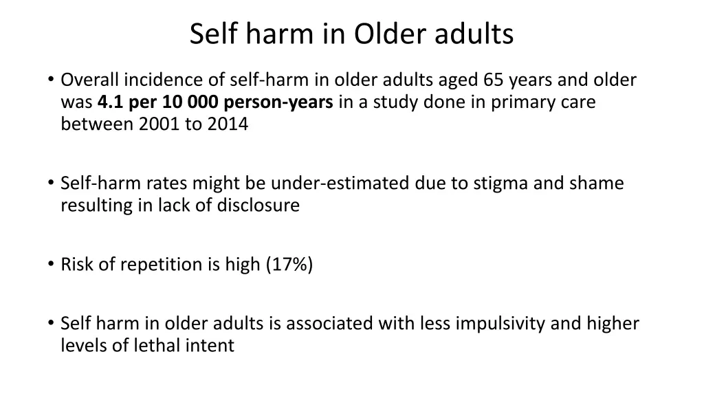 self harm in older adults