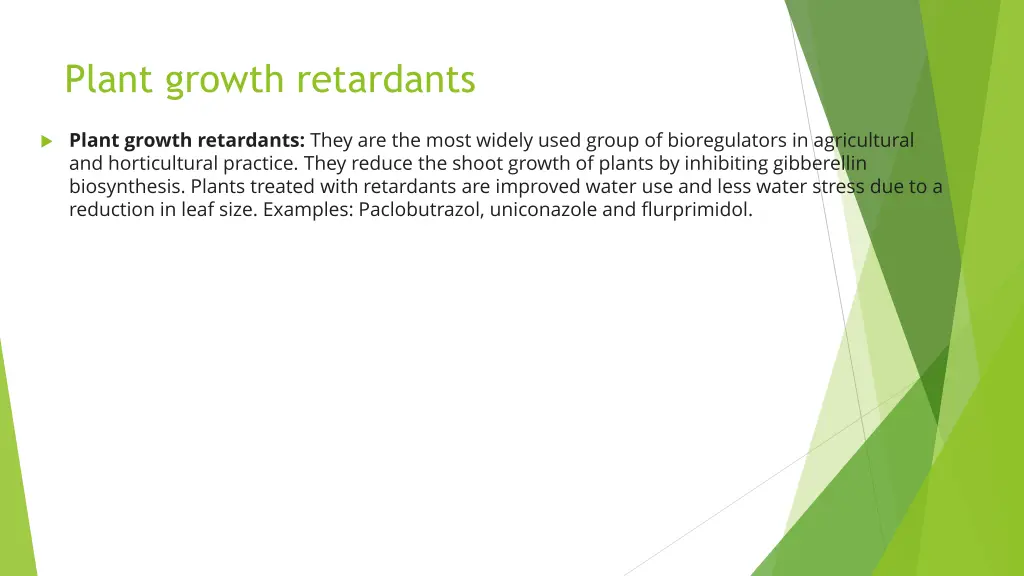 plant growth retardants