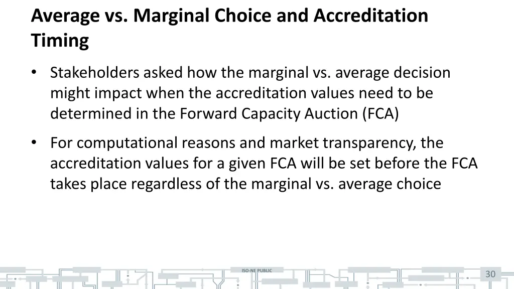 average vs marginal choice and accreditation