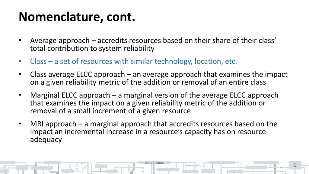 nomenclature cont