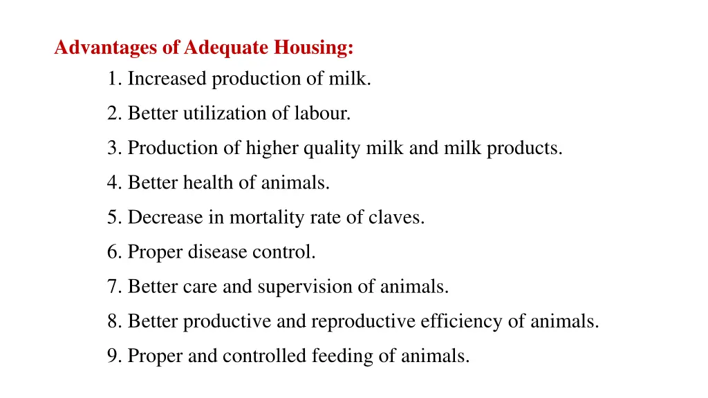 advantages of adequate housing 1 increased