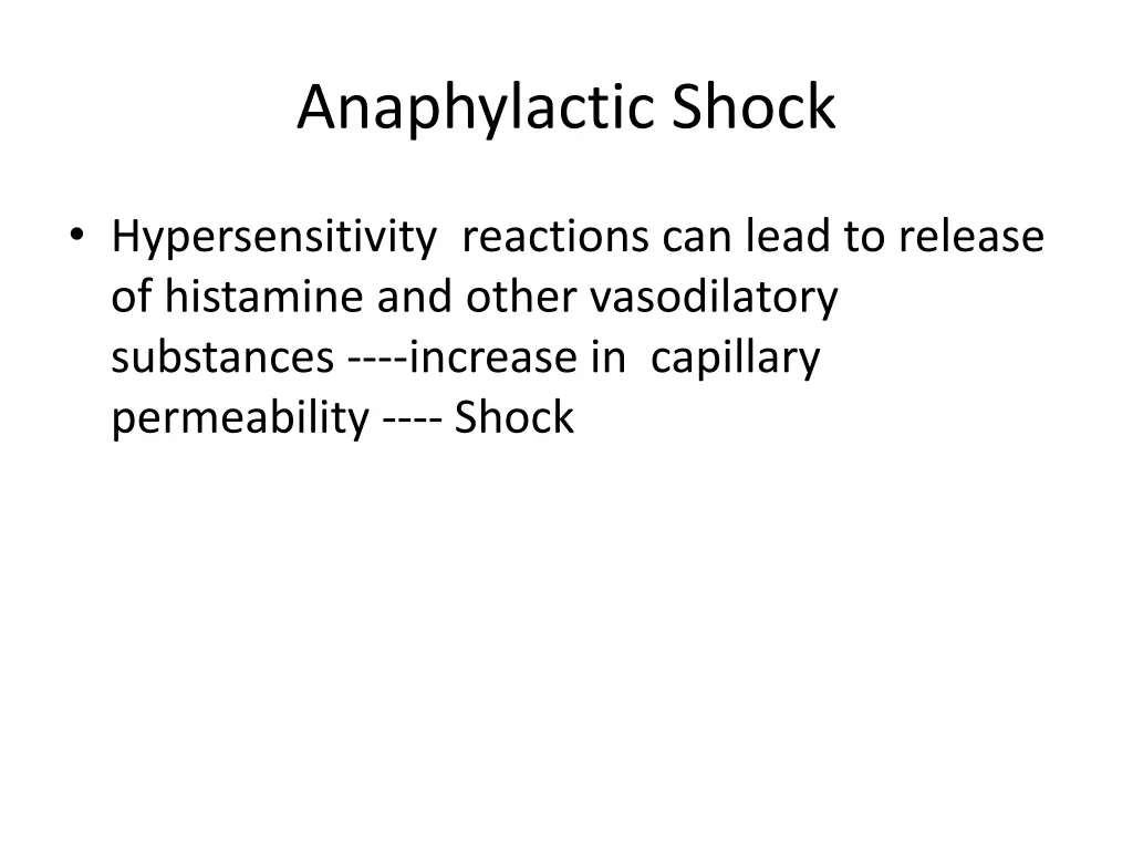 anaphylactic shock