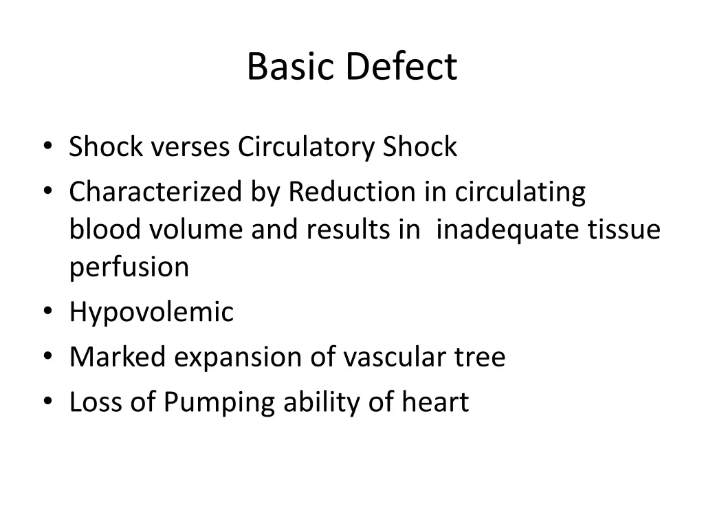 basic defect