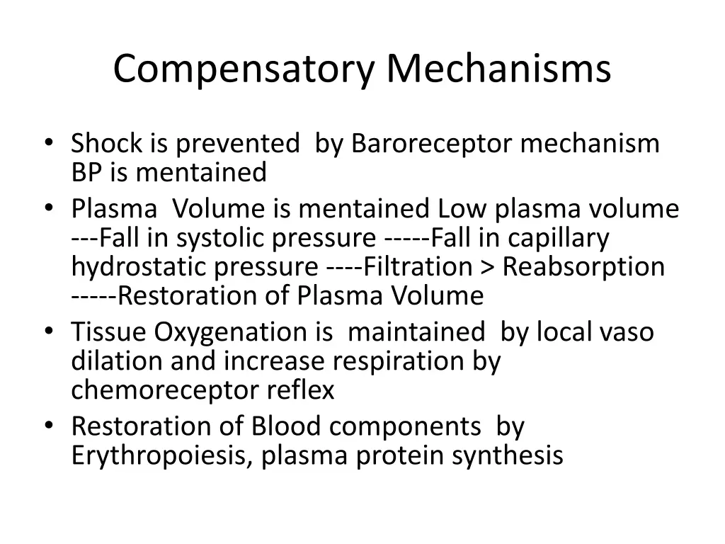 compensatory mechanisms