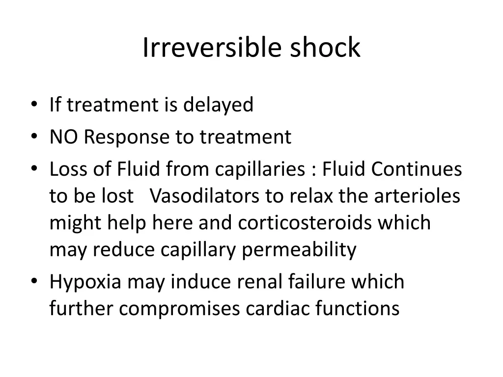 irreversible shock