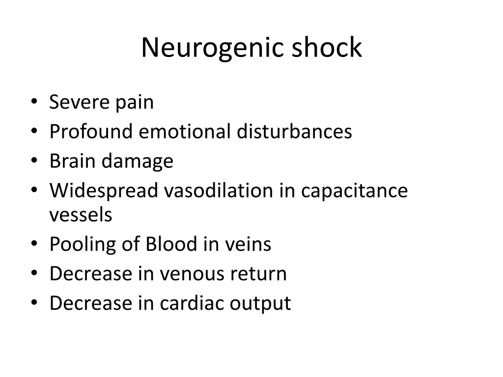 neurogenic shock