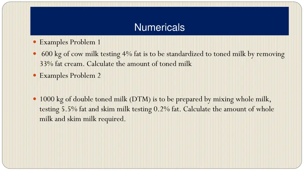 numericals