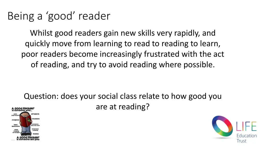 being a good reader