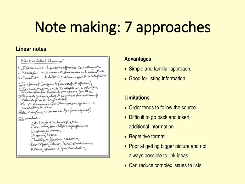 note making 7 approaches note making 7 approaches