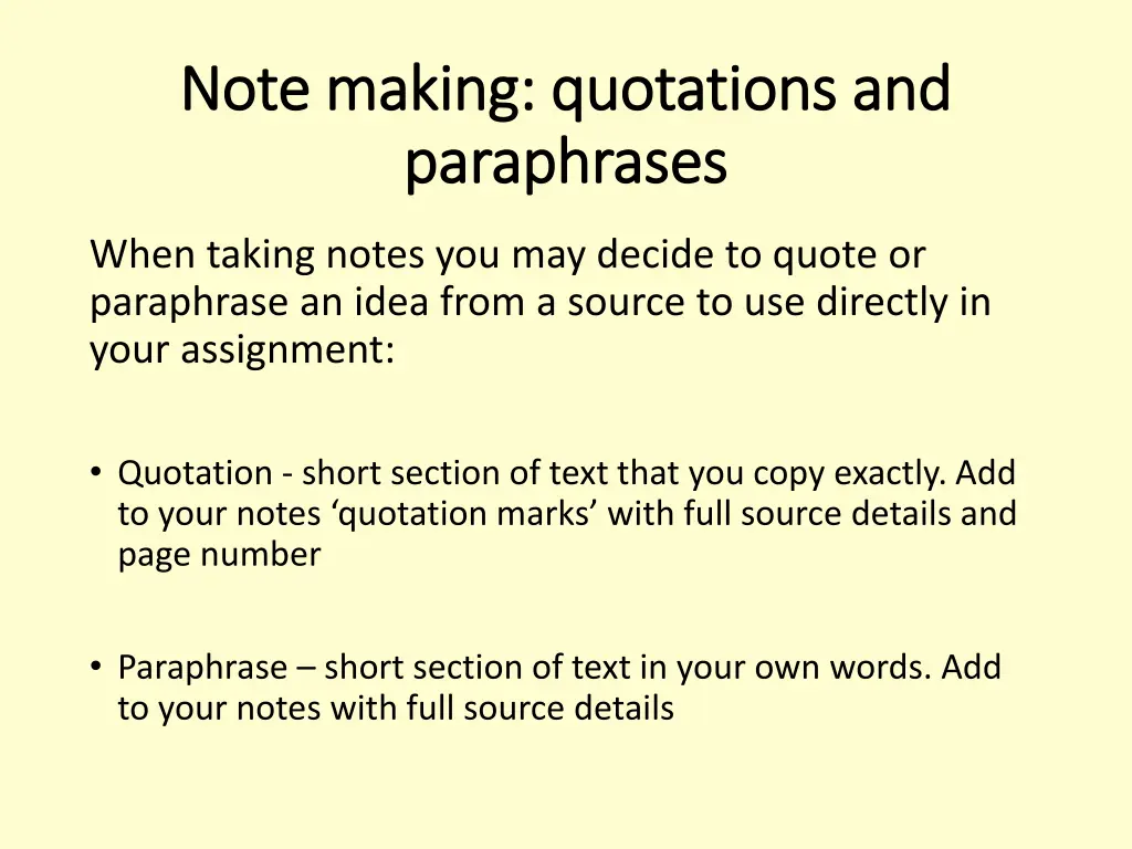 note making quotations and note making quotations