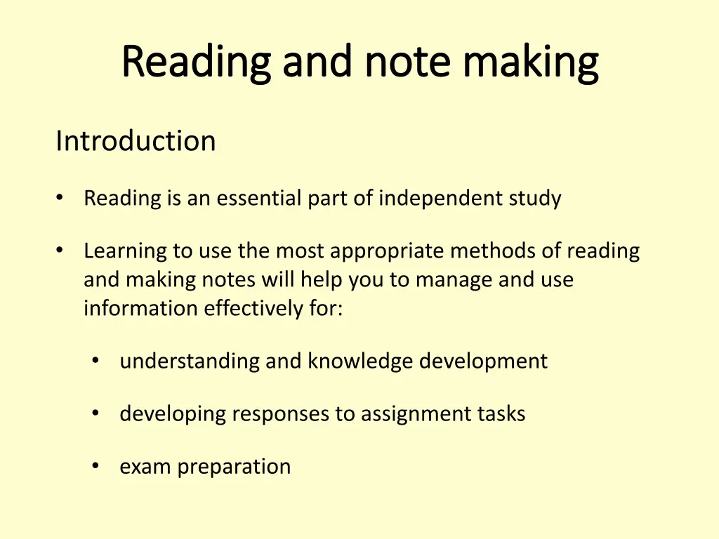 reading and note making reading and note making