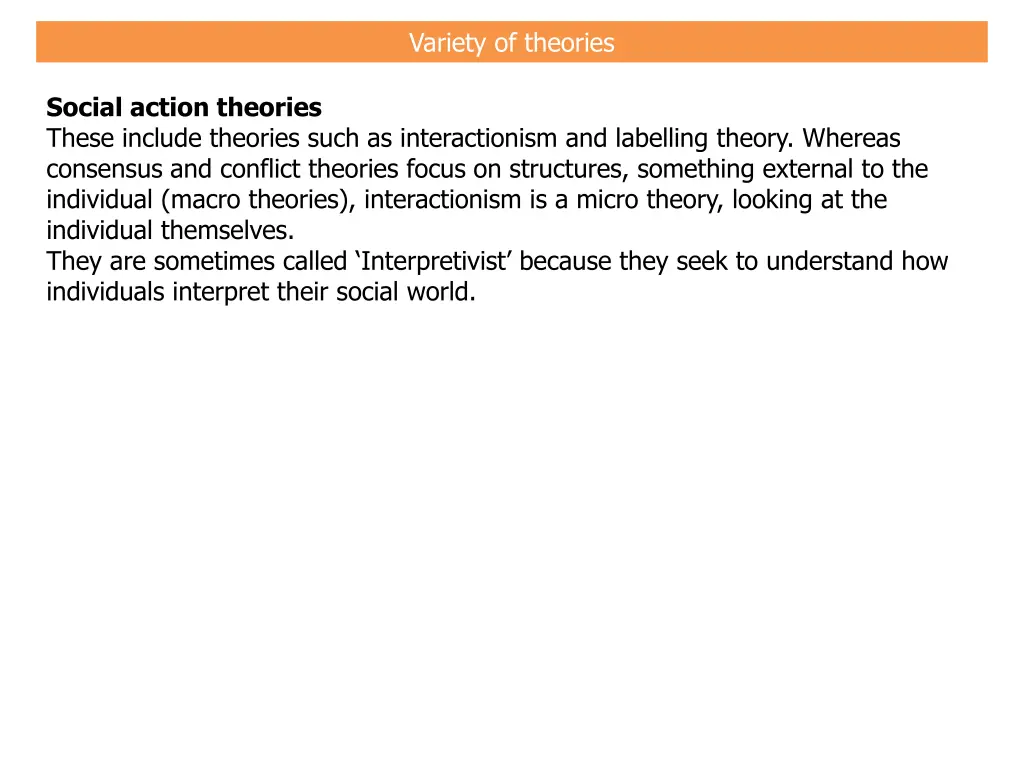 variety of theories 2