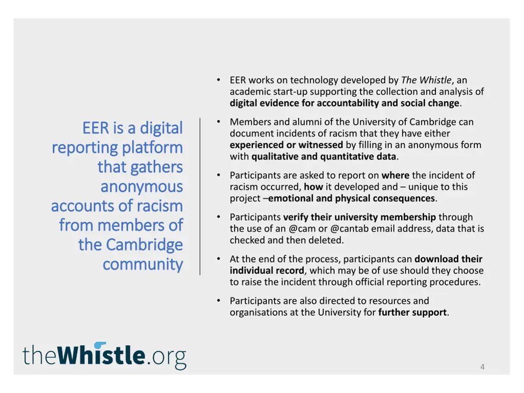 eer works on technology developed by the whistle