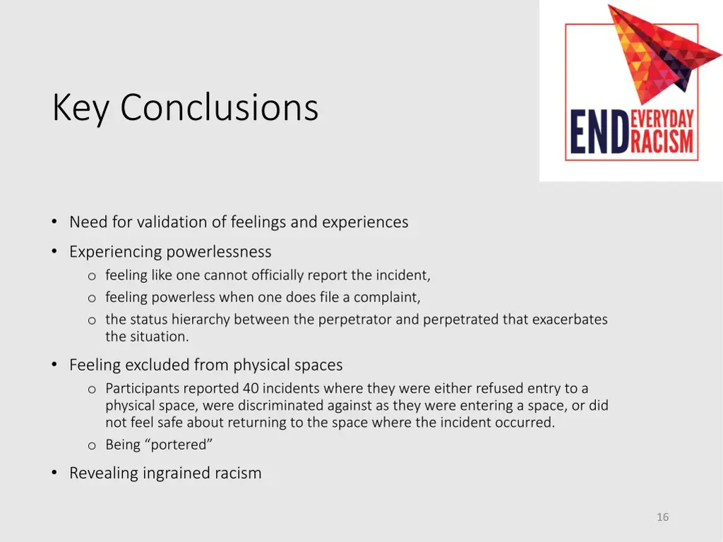 key conclusions