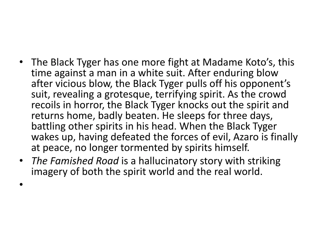 the black tyger has one more fight at madame koto