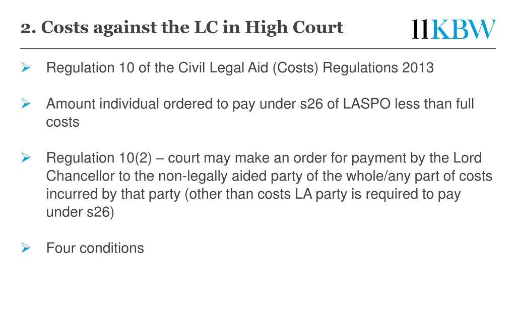 2 costs against the lc in high court