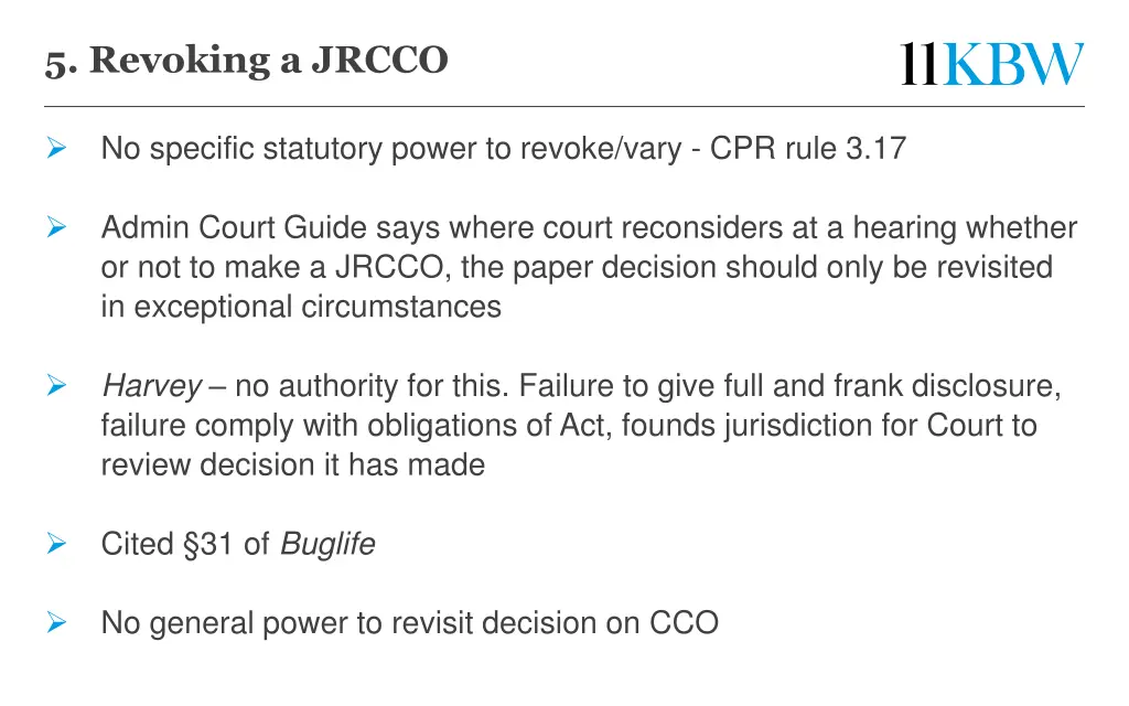 5 revoking a jrcco