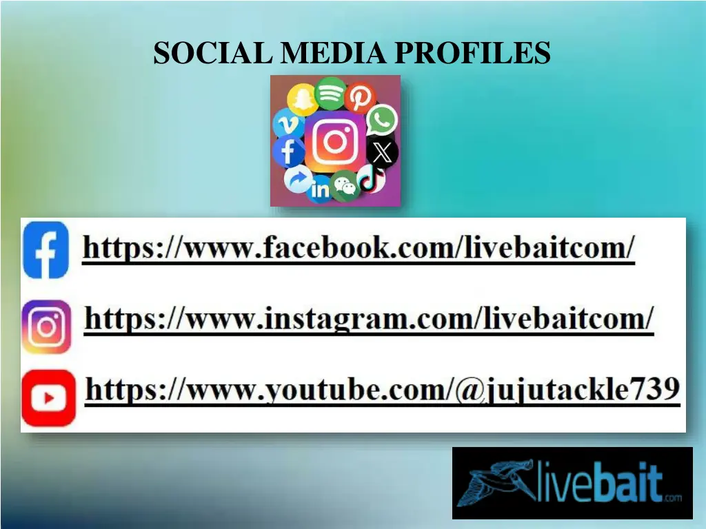 social media profiles