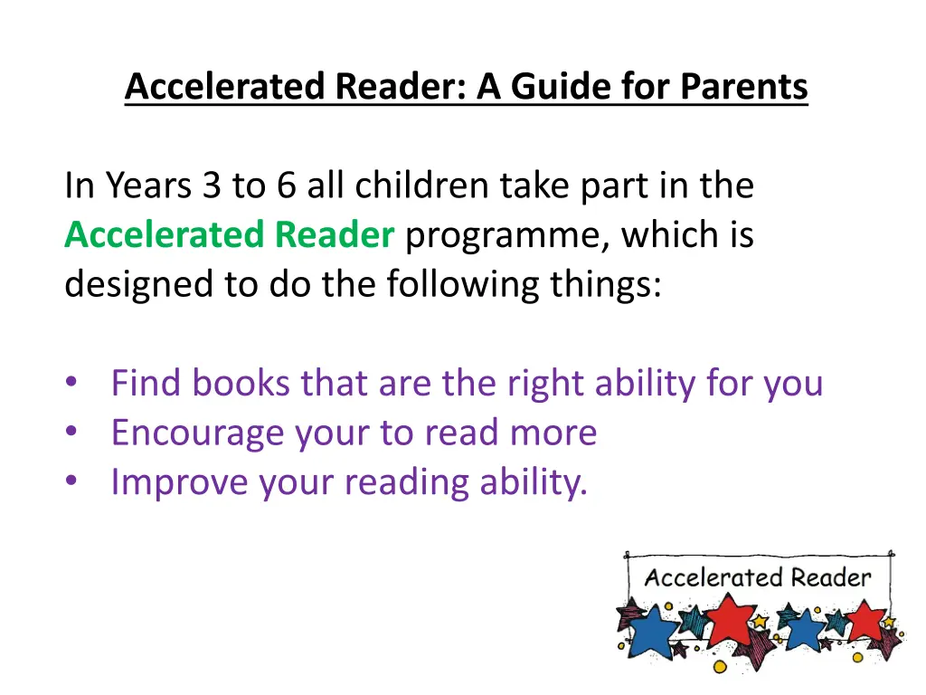 accelerated reader a guide for parents