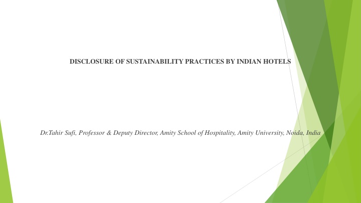 disclosure of sustainability practices by indian