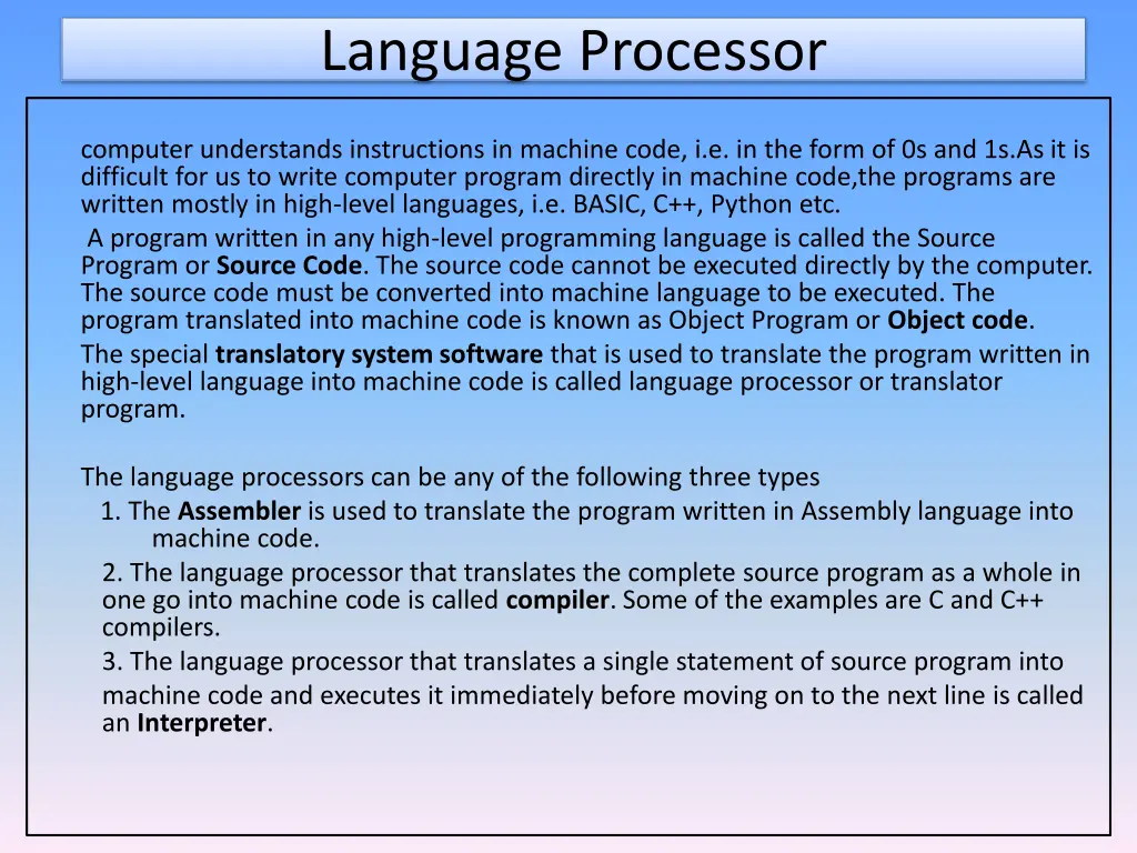 language processor